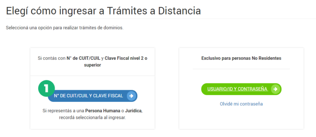 Iniciar el proceso de registro de mi dominio en Argentina