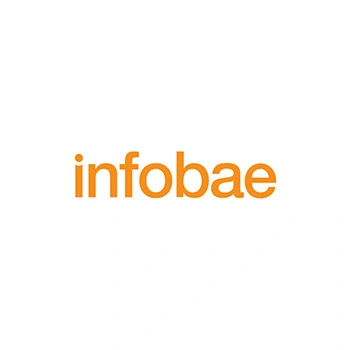 Logo de Infobae - cliente de Red Hustle